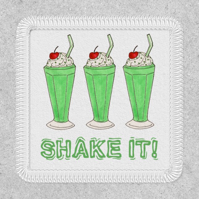 Shake It! Green St. Patrick's Day Mint Milkshake Patch (Front)