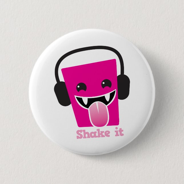 Shake it kawaii DJ Pinback Button (Front)