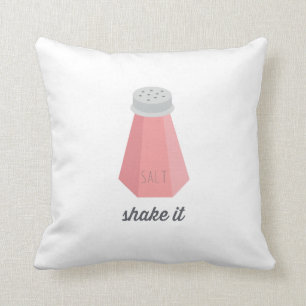 Shake It Pink Salt Shaker Throw Pillow