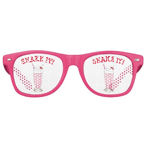 Shake It Pink Strawberry Ice Cream Shop Milkshake Retro Sunglasses