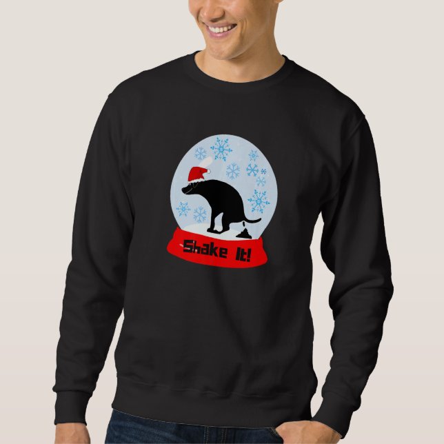 Shake it Pooping Dog Globe Sweatshirt (Front)