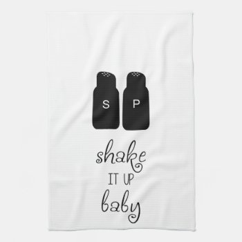 Shake It Up Salt & Pepper Shakers Kitchen Towel by Home_Suite_Home at Zazzle