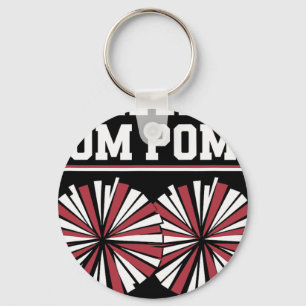 Shake Pom Poms Not Drama Cheerleader Funny Cheerle Keychain