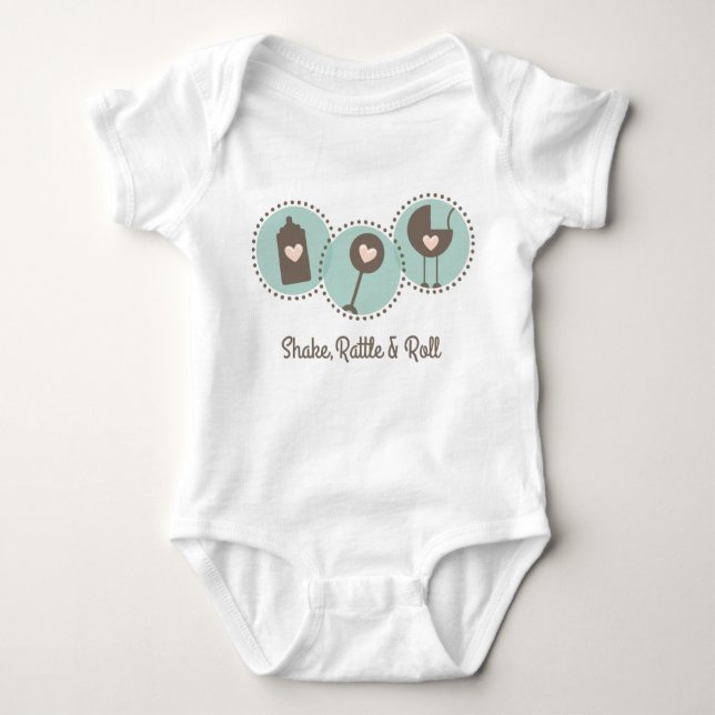 Shake Rattle and Roll Baby Bodysuit (Front)