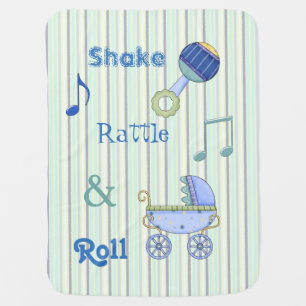 Shake, Rattle, and Roll Boys Baby Blanket