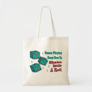 Shake, Rattle and Roll Martinit Dice Bunco Design Tote Bag