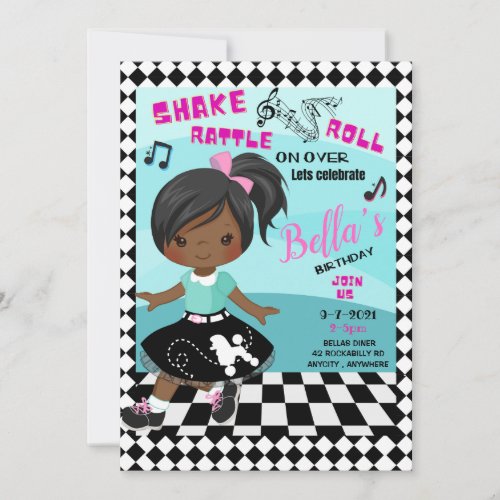 Shake Rattle Roll Birthday Invitation Card