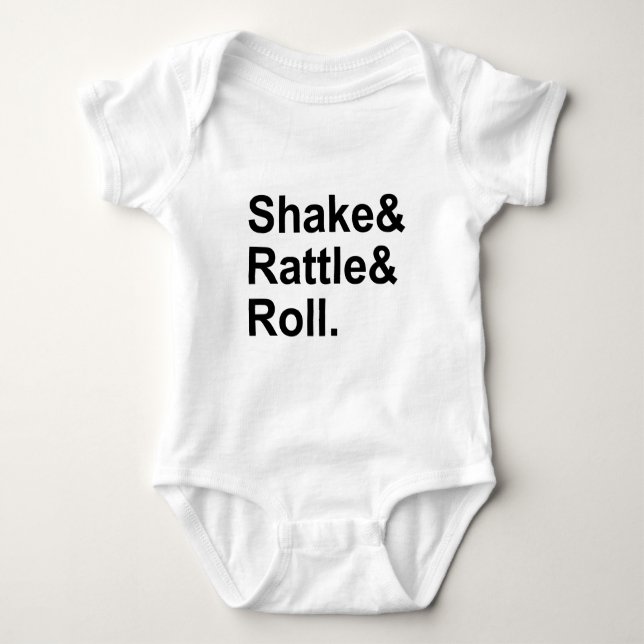 Shake Rattle & Roll | Spirit of Rock N' Roll Music Baby Bodysuit (Front)