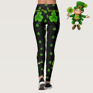 REORIAFEE Women's St Patricks Day Costume Tights Leggings Irish