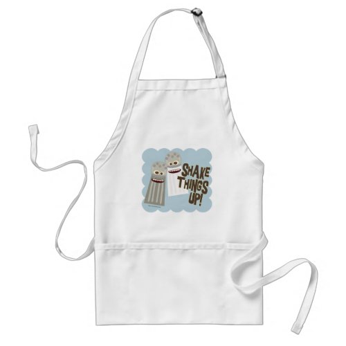 Shake Things Up Funny Salt and Pepper Cartoon Adult Apron