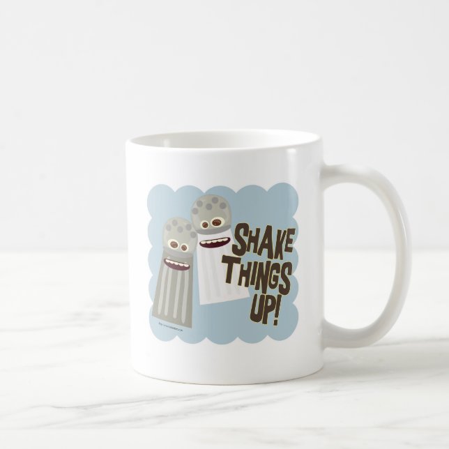 Shake Things Up Salt Pepper Food Friends Coffee Mug (Right)