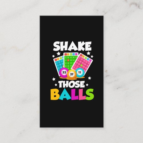 Shake Those Balls Funny Bingo Business Card