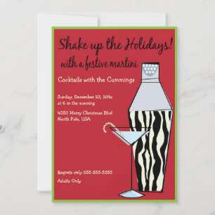 Shake Up The Holidays Cocktail Invitation