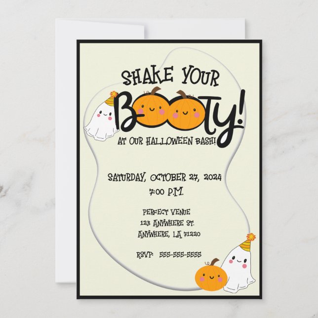 Shake Your Booty Halloween Party Invitation (Front)