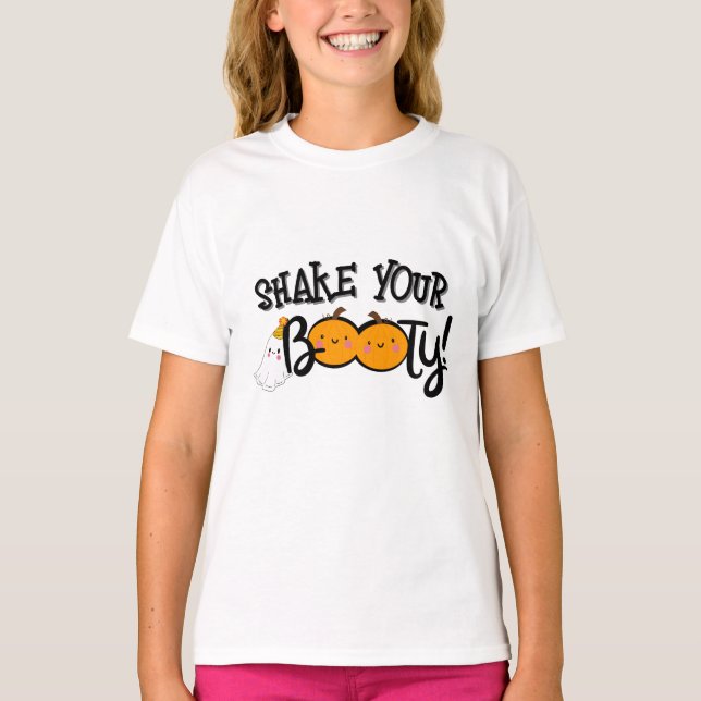 Shake Your Booty Pumpkin Halloween Shirt (Front)