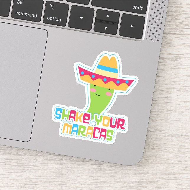 Shake Your Maracas Mexican Pepper Contour Sticker (Detail)