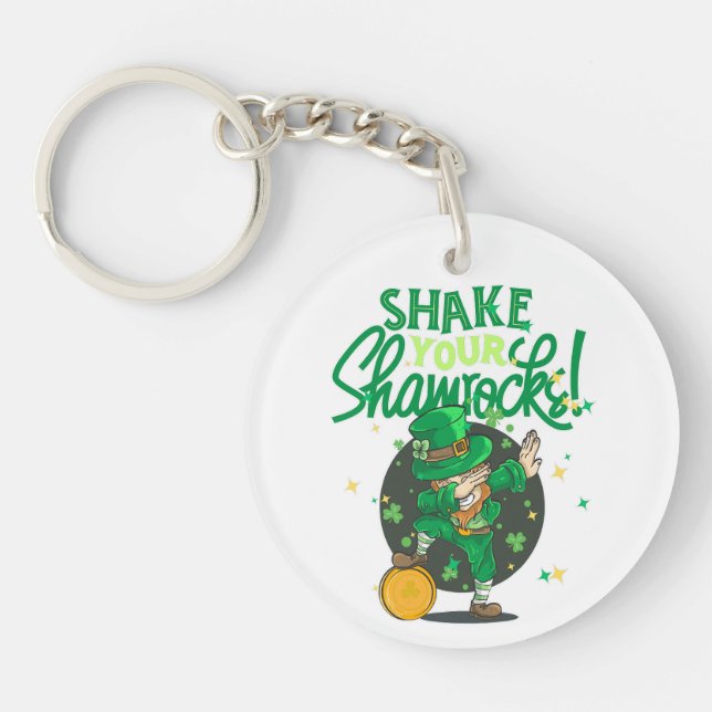 Shake your shamrock  keychain (Front)