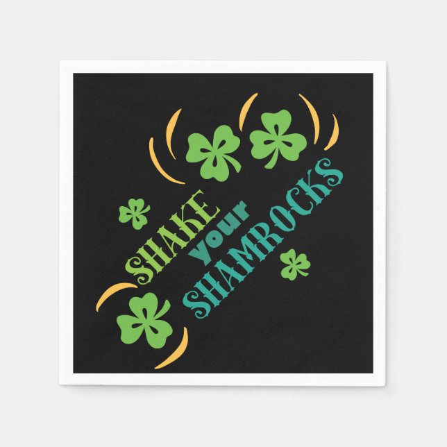 Shake Your Shamrocks Paper Napkins (Front)