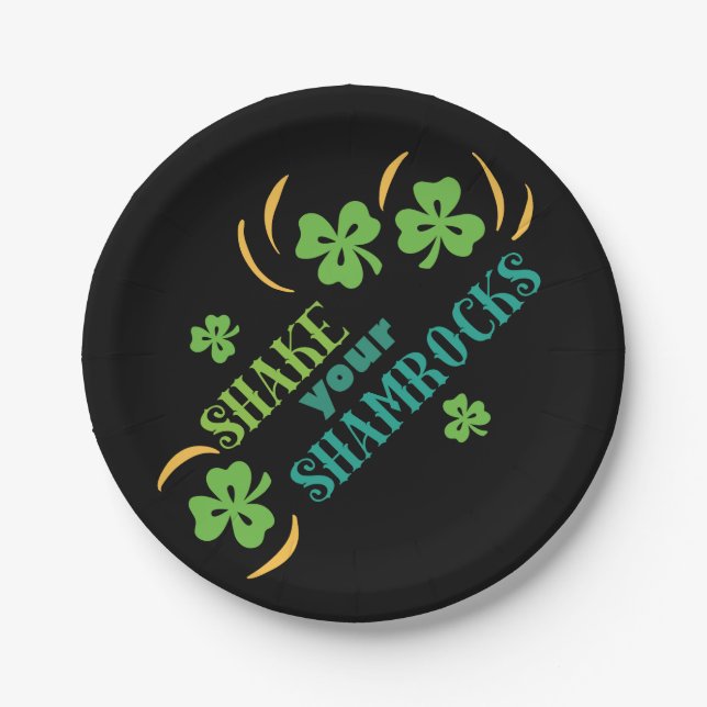 Shake Your Shamrocks Paper Plates (Front)