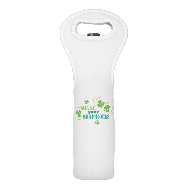 Shake Your Shamrocks Wine Bag (Front)