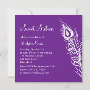Shake Your Tail Feathers Birthday Invite (purple)