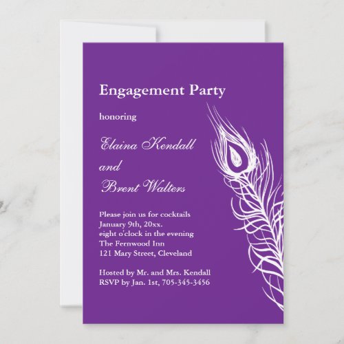 Shake your Tail Feathers Engagement Party Invite