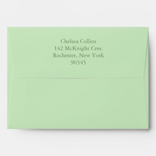 Shake your Tail Feathers Invitation Envelope green