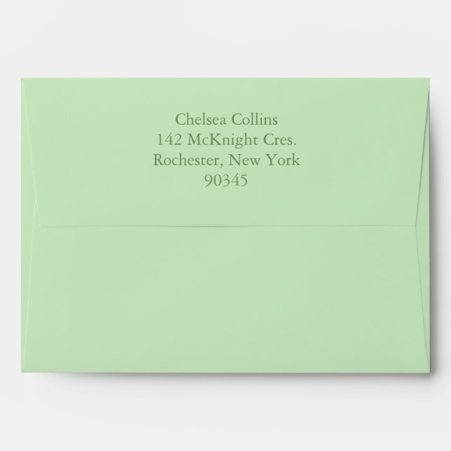Shake your Tail Feathers Invitation Envelope green (Back (Top Flap))