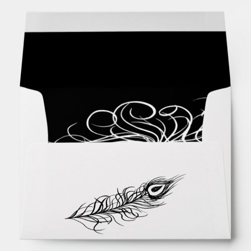 Shake your Tail Feathers Invite Envelope black