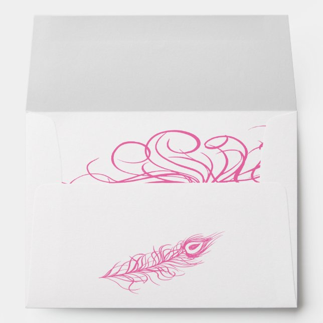 Shake your Tail Feathers Invite Envelope (fuchsia) (Back (Bottom))