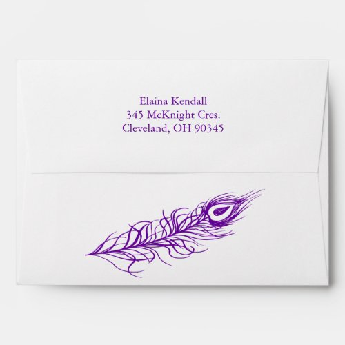 Shake your Tail Feathers Invite Envelope violet