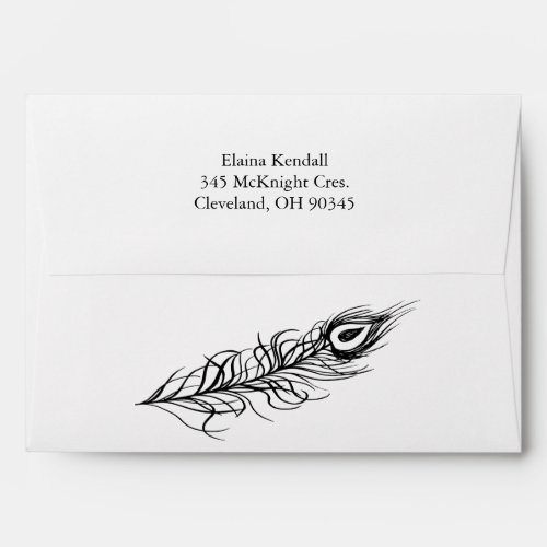 Shake your Tail Feathers Invite Envelope white