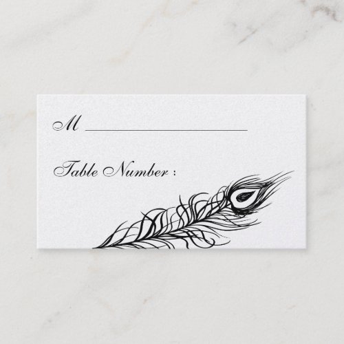 Shake your Tail Feathers Place Card silver