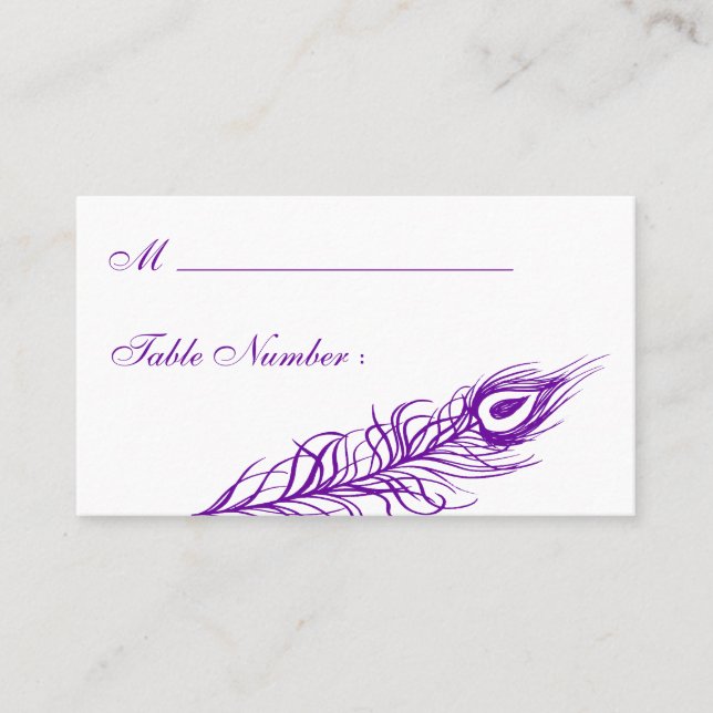 Shake your Tail Feathers Place Card (violet) (Front)
