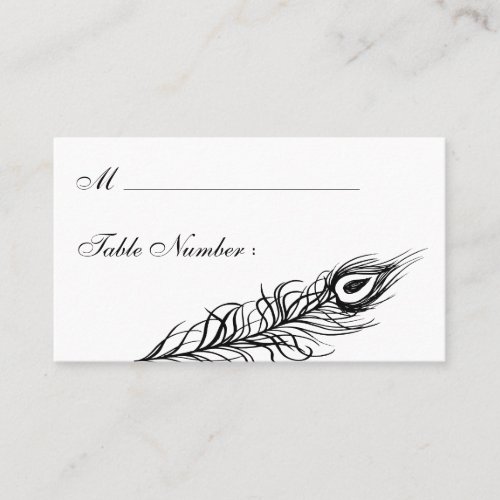 Shake your Tail Feathers Place Card white