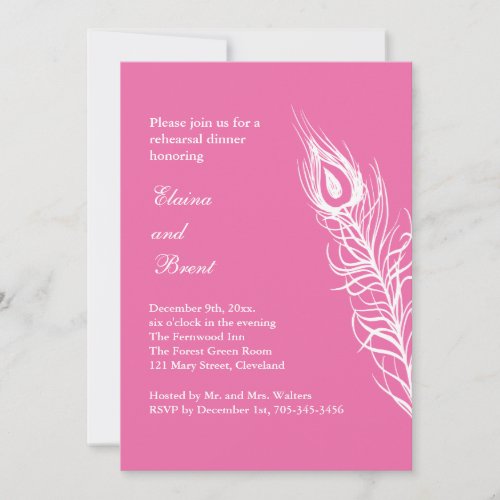 Shake your Tail Feathers Rehearsal Dinner 1 Invitation