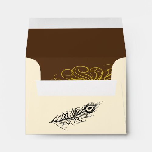 Shake your Tail Feathers RSVP Envelope brown