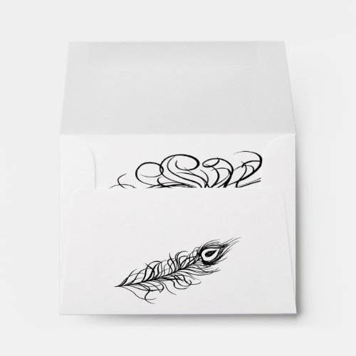 Shake your Tail Feathers RSVP Envelope white