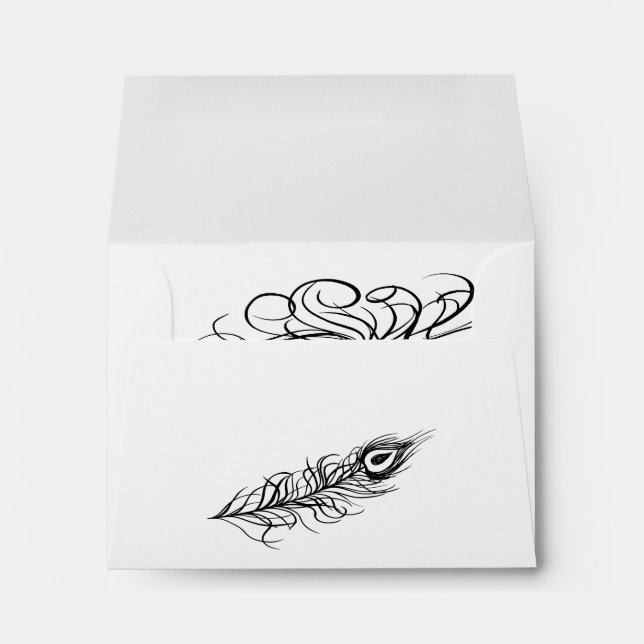 Shake your Tail Feathers RSVP Envelope (white) (Back (Bottom))