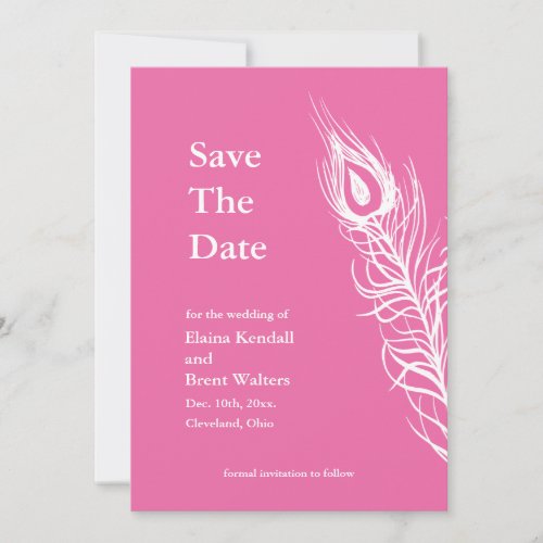 Shake your Tail Feathers Save the Date 1 fuchsia