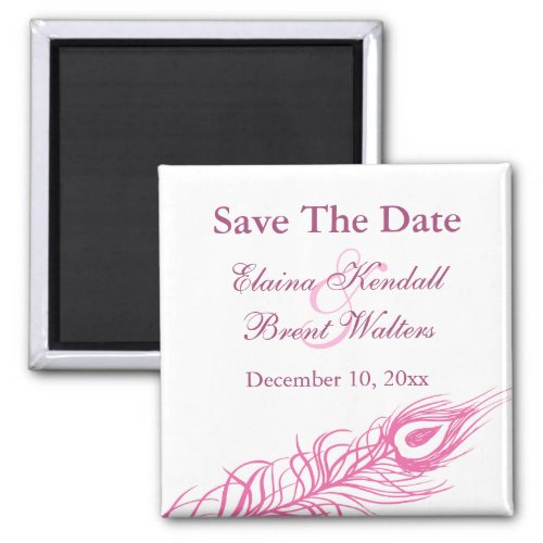 Shake your Tail Feathers Save the Date fuchsia Magnet