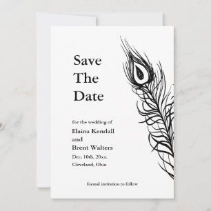 Shake your Tail Feathers Save the Date white