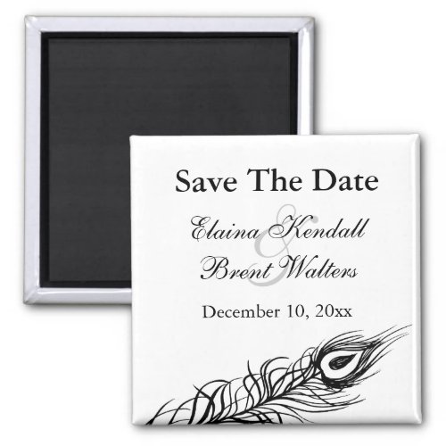 Shake your Tail Feathers Save the Date white Magnet