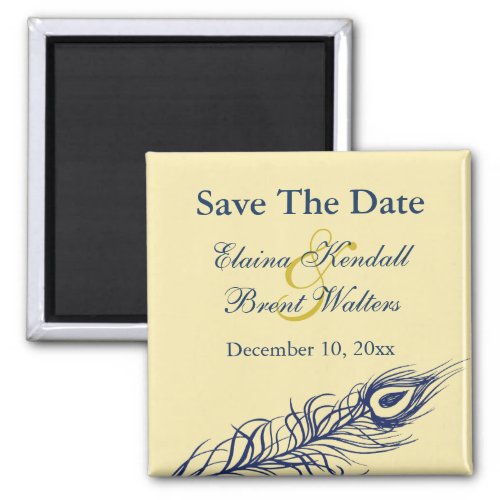 Shake your Tail Feathers Save the Date yellow Magnet