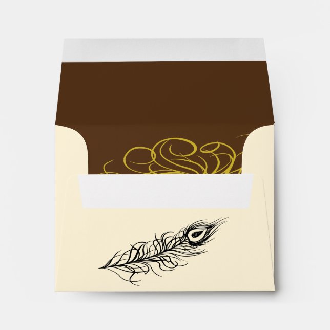 Shake your Tail Feathers Small Envelope (brown) (Back (Bottom))