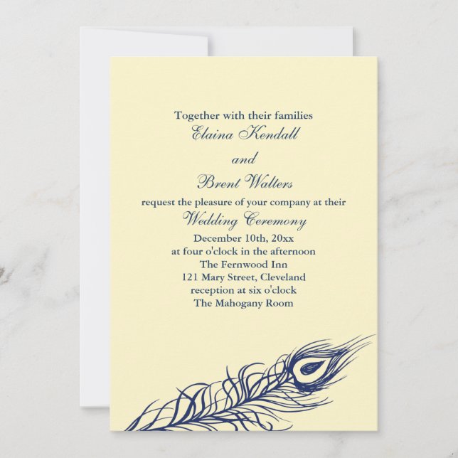 Shake your Tail Feathers Wedding Invite 2 (Front)