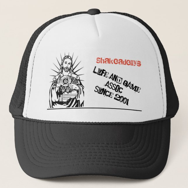 Shakeadellys Jesus Trucker Hat (Front)
