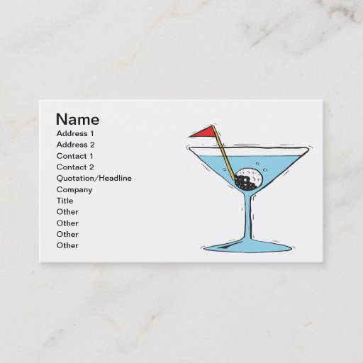 Customizable Shaken Not Stirred Business Card Template