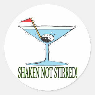 Shaken Not Stirred Classic Round Sticker