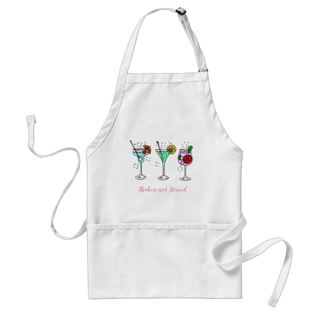 Shaken Not Stirred Cocktails Adult Apron (Front)
